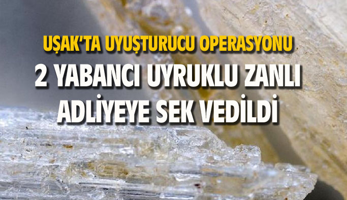 Uşak'ta uyuşturucu ticareti yaptığı öne sürülen 2 yabancı uyruklu kişi yakalandı