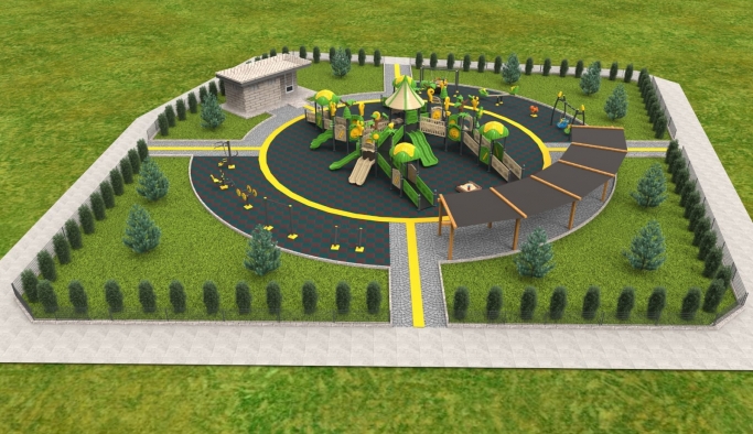 Uşak Belediyesi engelli bireylerin de kullanabileceği yeni nesil bir park inşa ediyor