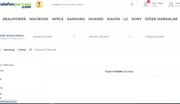 Ucuz Samsung J7 Ekran Fiyatı İçin Telefon Parçası'na Tıklayın!