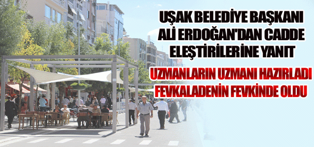 Ali Erdoğan: Cadde fevkalade oldu