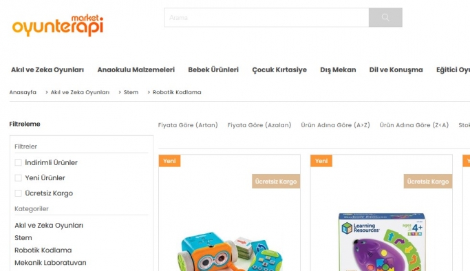 Robotik Kodlama Eğitimi Malzemeleri oyunterapimarket.com'da!