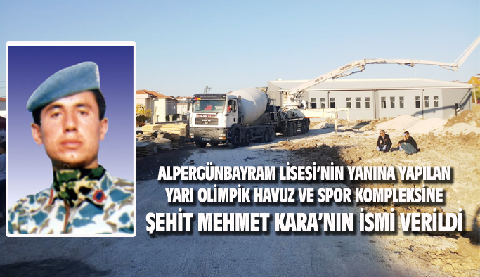 Uşaklı şehit Mehmet Kara'nın adı yarı olimpik havuz ve spor kompleksinde yaşatılacak