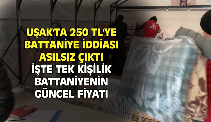 Uşak'ta 250 TL'ye battaniye iddiası yalan çıktı